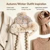 Fleece Lined Stretchy Knitted Hat Soft Ear Protection Hat Fashion Colored Beans Beanie Cap  Outdoor