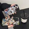 Lustige Anime GINTAMA Für IPhone 17 16 15 Plus Pro Max 12 14 Plus 11 13 Welle Wellige Streifen Funda Handyhülle