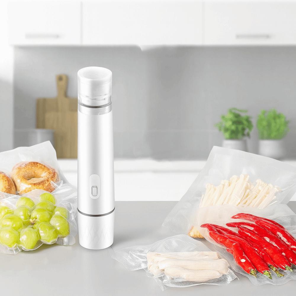 Handheld Food Bag Sealed Wand Mini USB Rechargeable Automatic Vacuum Sealer Wet And Dry Use Powerful Food Bag Sealer Kitchen