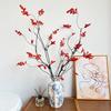 Zen Berry Skewers: Holly Berries, Red Berries & Withered Branches for New Year Floral Arrangement - Perfect for Living Room or Dining Table Decor.