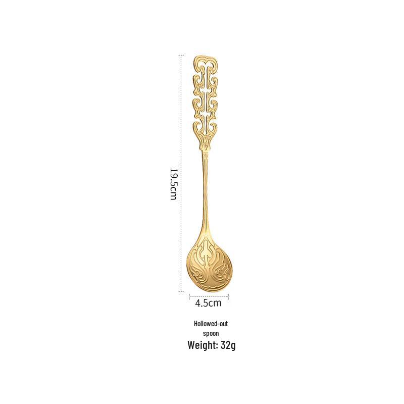 ZISIZ Золотые ложки для перемешивания кофе из нержавеющей стали (5-Pack)
