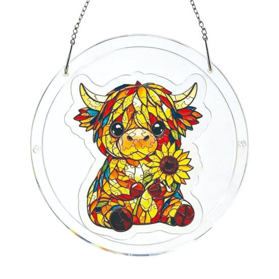 Suncatcher Stained Glass Puzzle Acrylic Pendant Light Refraction Window Hanging Jigsaw for Home Decor