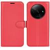 For Xiaomi Redmi A3 4G/Poco C61 4G Case Litchi Texture PU Leather Folding Stand Phone Cover