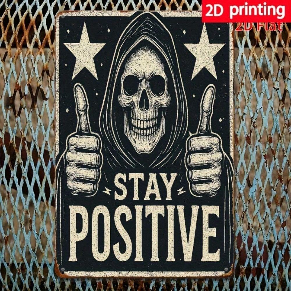 Tin Painting Metal Art Decor 20x30cm Handmade Wall Hanging