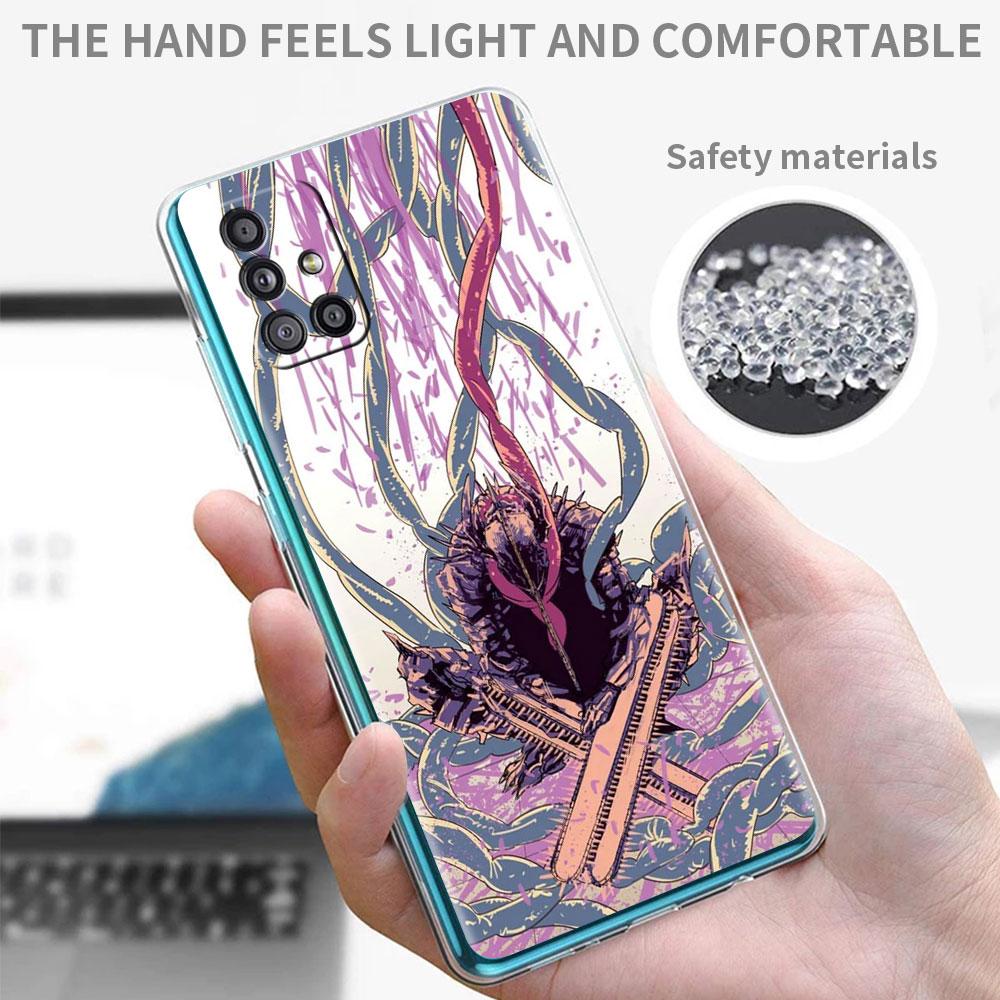 Clear Soft Case For Samsung Galaxy A51 A12 A21s A71 A31 A52 A32 A02s A22 A11 A72 A41 Shockproo Phone Cover Chainsaw Man Fundas