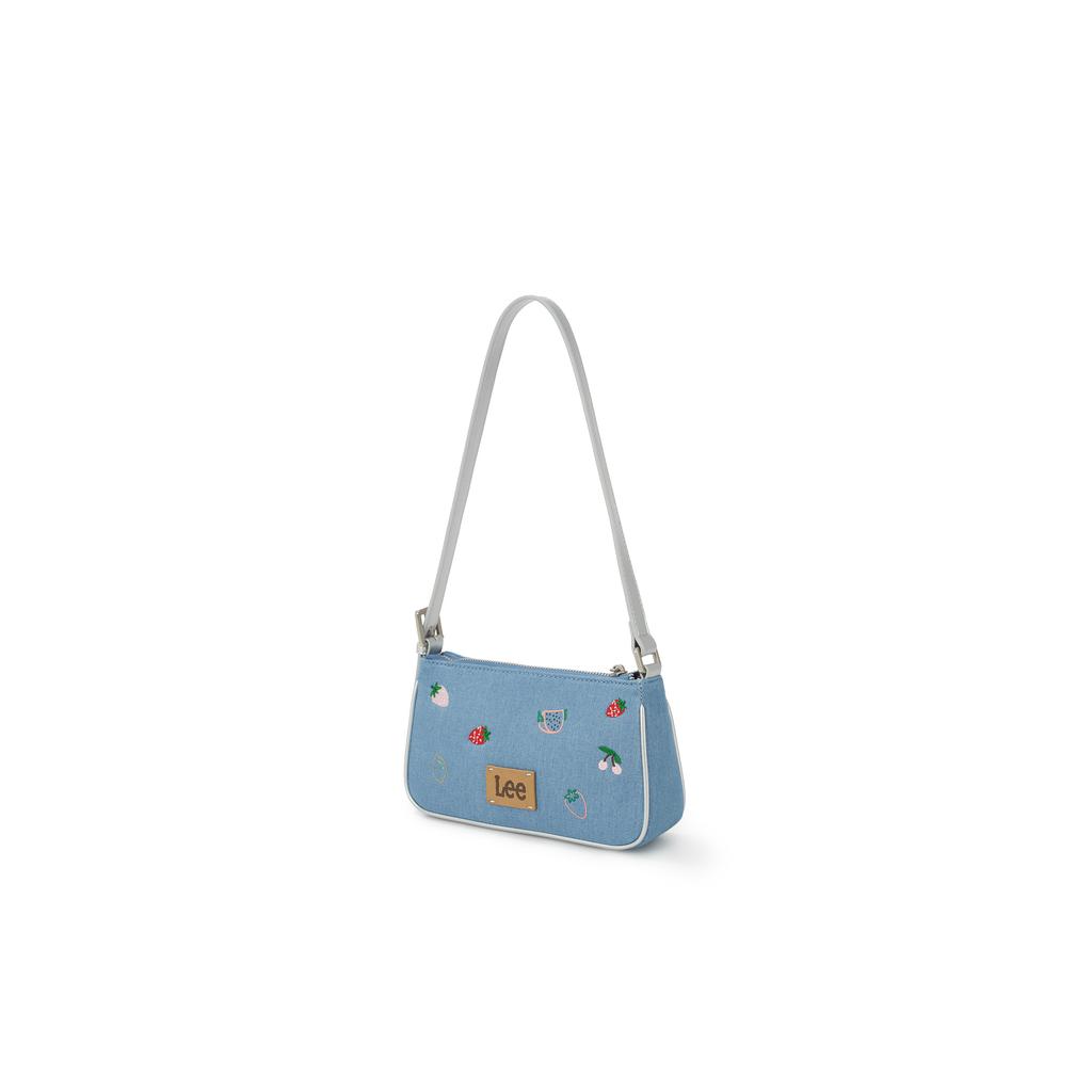 New Lee PU, Textile Mixture Shoulder Bag Regular Women's Light Blue LE250206M-502