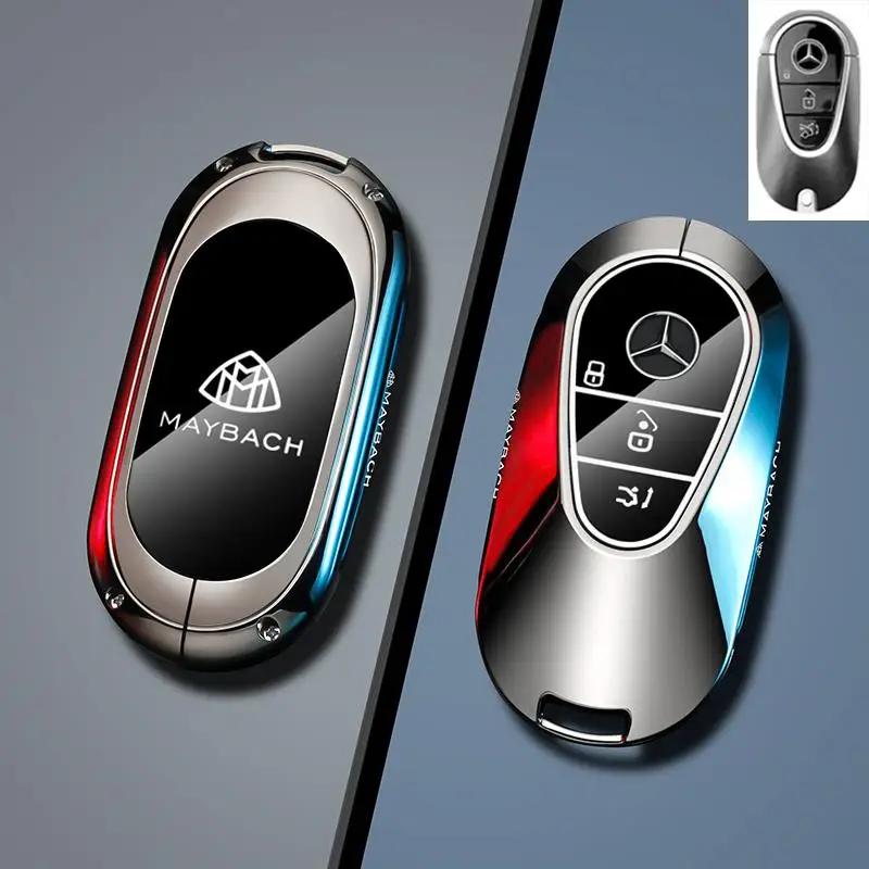 PZQ2   Car Key Case Cover For Mercedes Benz C E S Class GLC W206 W223 W214 E300 C260 C300 S450 S500 S400 Fob Accessories