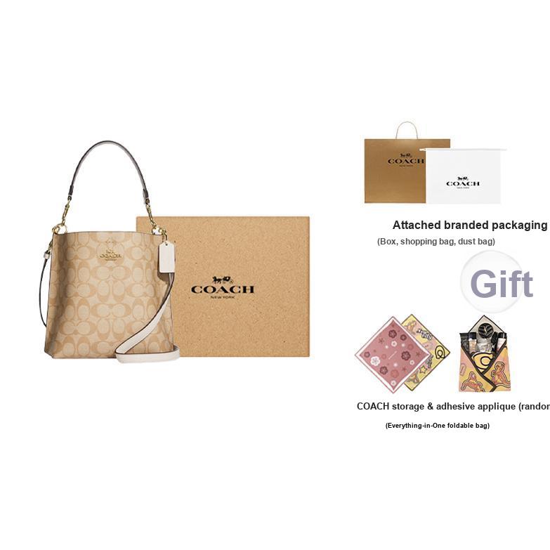 Coach Mollie Classic Metal Logo Bucket Bag Women Handbags Khaki CA582-IMDQC