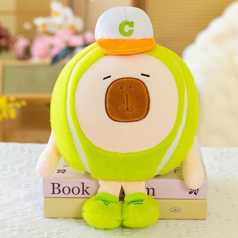 

Капибара Теннисное платье Наряжать Мультяшная Плюшевая Кукла Подарок на День Рождения для Детей Украшение для Дома 30cm зелёный