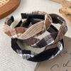 Retro New Coffee Color Knitting Twist Plaid Headband Width Hair Hoop for Womens Girls Elegant Hairband Fashion Hair Accessories
