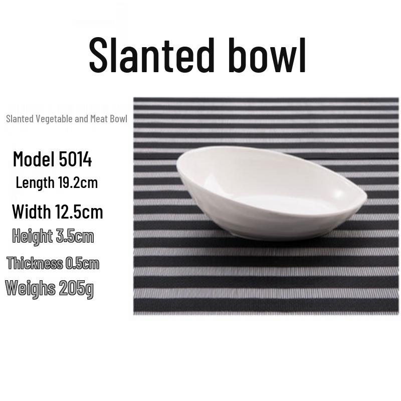 Melamine Divided Fast Food Tray & Slanted Bowl Set
