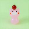 Four Cart Cute Handmade Glass Apple-top Pig, Pink