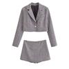 Kaslead New Arrival Women's Fashion Style Lapel Long Sleeve Suit Coat Culottes 9062154 9061154