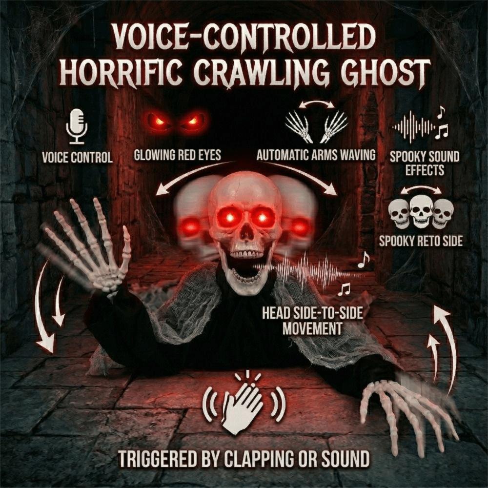 Sprachsteuerung Halloween Krabbelnder Geist Kletternder Zombie Figur Outdoor