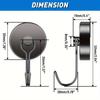 6pcs black Magnetic Hooks Cruis Heavy Duty Neodymium Rare Earth Magnetic Hangers, Extra Strong Magnets with Hook for Hanging
