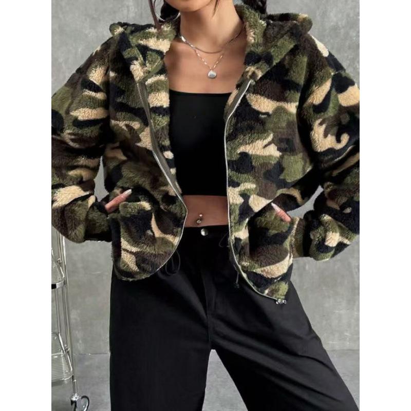 קרדיגן קפוצ'ון רוכסן פליז דו-צדדי קז'ואל לנשים 2025 סתיו וחורף מעיל פליז