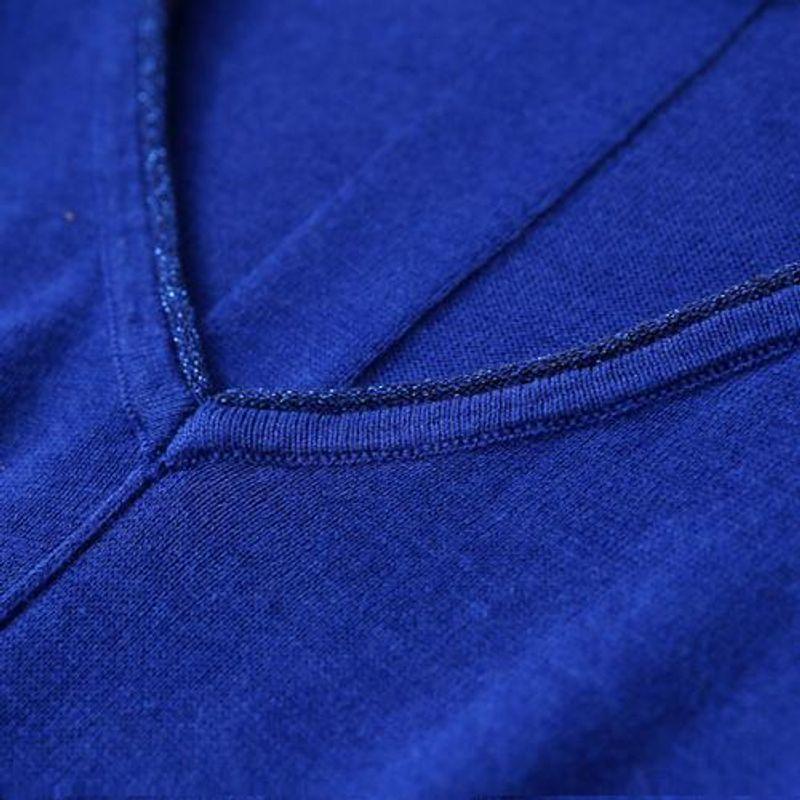 Export Export Bright Silk Chiffon Patchwork Pure Color Minimalist V Pullover Knitwear Women's Fall and Winter Long Sleeves Bottoming Shirt