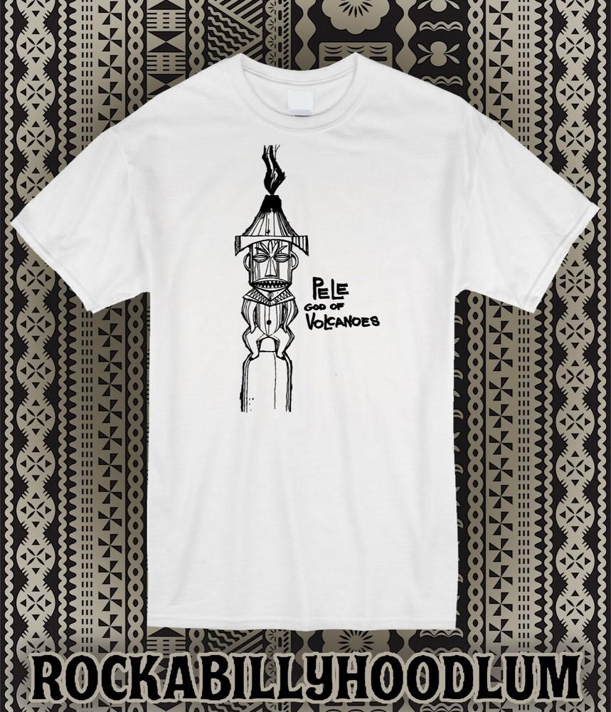 Men s Tee T shirt Tiki Bar Pele Volcano God Mug Bar Retro Art Polynesian Unisex T-Shirt XL
