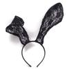 Women Cosplay Lace Hairband Rabbit Ear Headband LolitaStyle MaskedParty Headwear
