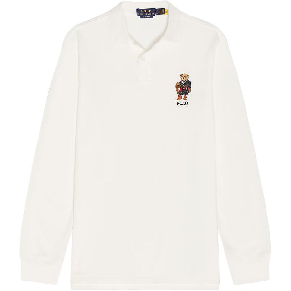 

Polo Ralph Lauren Однотонная хлопковая футболка-поло с длинным рукавом Мужские топы 710981793-001 M