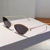 Women Vintage Sunglasses  New Fashion Cat Eye Multi-color Casual Shades Retro Trendy Luxury Brand Design Sun Glasses