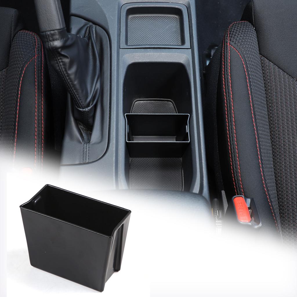 Black ABS Cup Holder Divider Storage Box For Subaru WRX -24 US