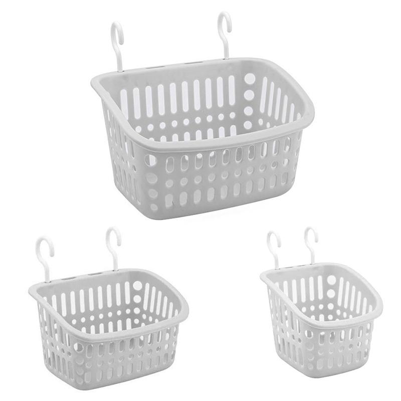 Cestas de Banho para Toalete, Banho, Cozinha, Organizador de Canto para Banheira, Bolsa para Dormitório, Ganchos, Porta-Cestas de Armazenamento Suspensa com Gancho
