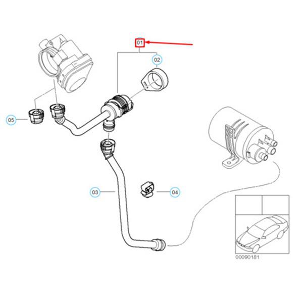 Applicable to the fuel tank exhaust valve of BMW E81, E87, E87N, E90, and E90N: 13907529753.