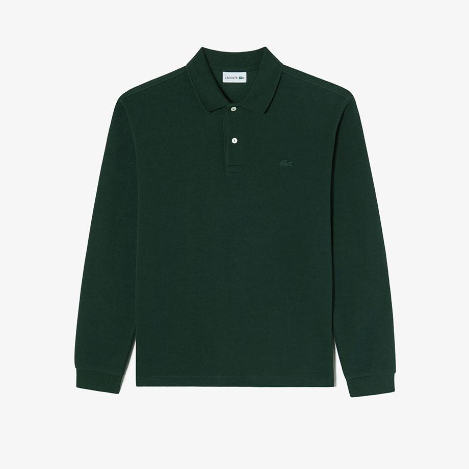 Lacoste Men's Ribbed Long Sleeve Polo Shirt PH262E-55NYZP