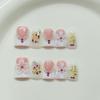 Handmade Creamy Rhinestone Press-On Nails - High-End Sparkle Clear Translucent Tips