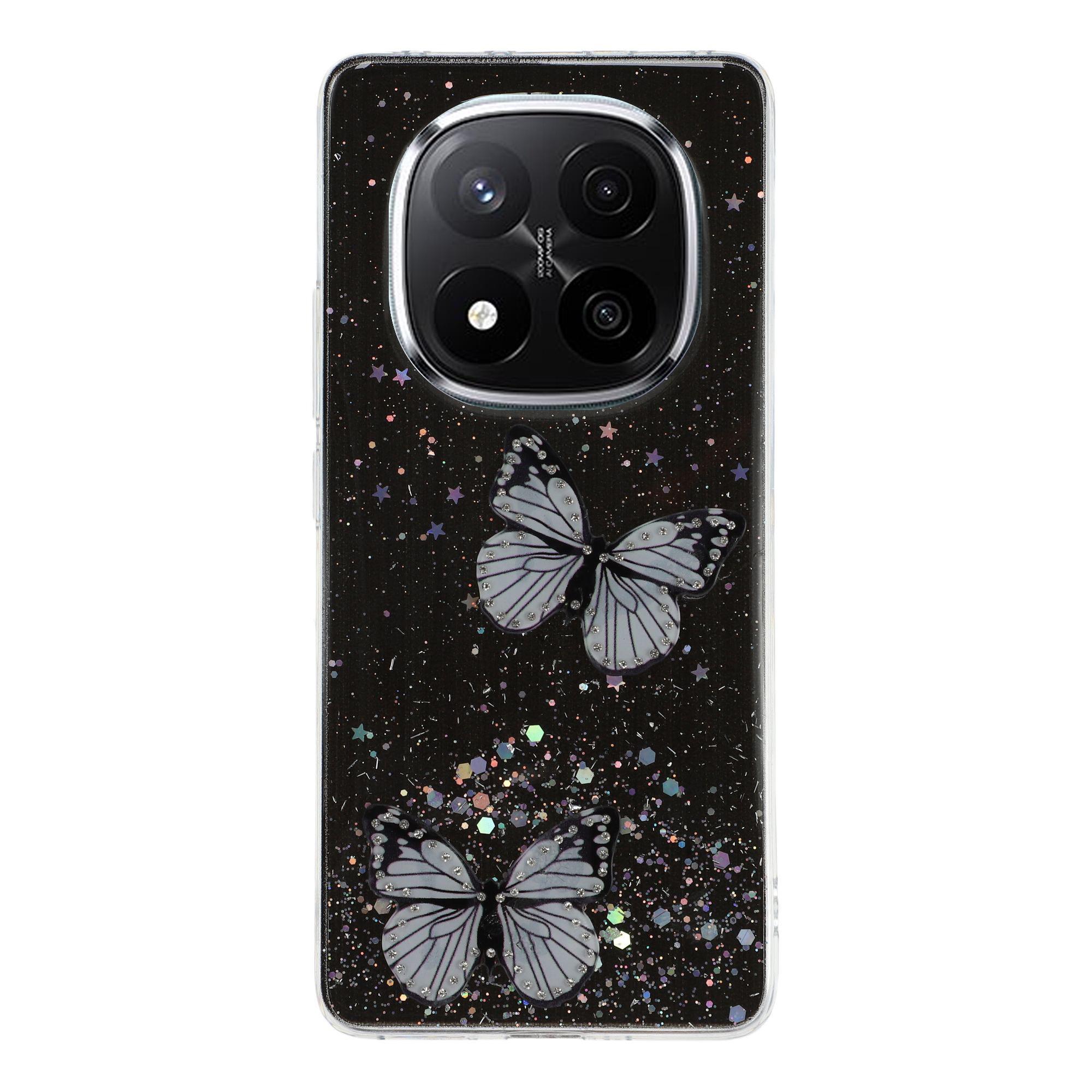

Чехол для Xiaomi Redmi Note 14 Pro+ 5G Эпоксидный ПВХ Бабочка ТПУ Эстетика Чехол для телефона Black