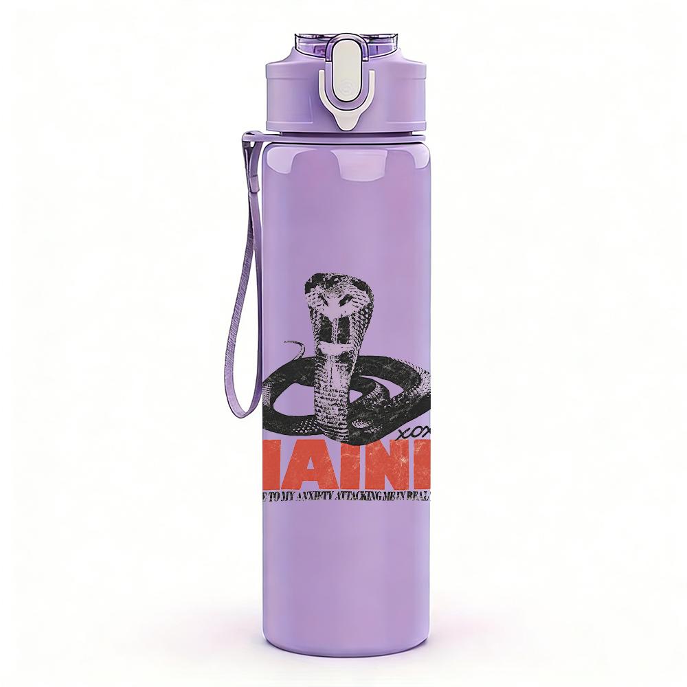 1PC Maine Lobster Minimalist Text Print 750ml Portable Sports Water Bottle Leakproof Gym Outdoor Travel Drink Cup