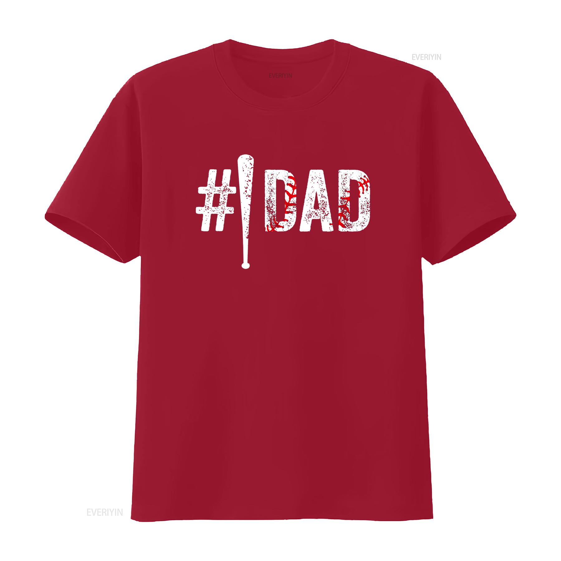 Mens Number One Baseball Dad for Fathers Day 1 Daddy T Shirt vintage Washed Stylish streetwear Soft Versatile Unisex S
