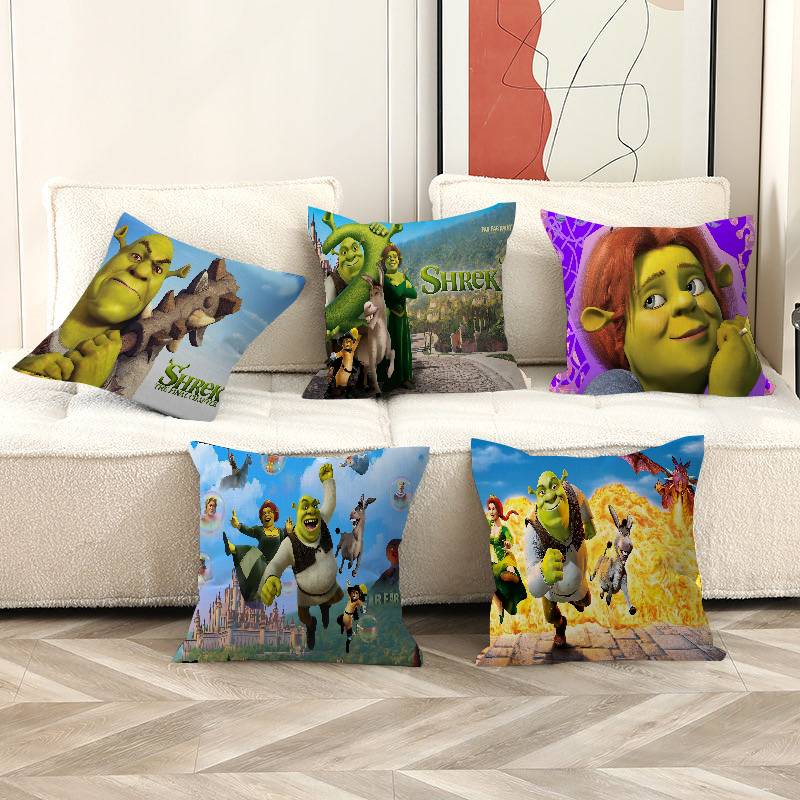 S-Shrek 2 Movie Classic Movie Pillow Gift Home Office Decoration Bedroom Sofa Car Cushion Cover Case 45x45