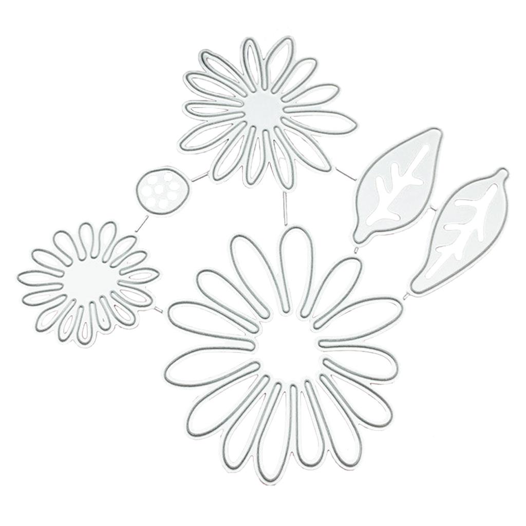 Flower and Leaves Cutting Dies Embossing Die Cuts Templates for Card Making Scrapbooking DIY Papercraft Album Crafts