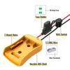 Power Wheel Adapter for 18V/20V Battery with Fuses Switches Battery Adapter with Fuses 12AWG Wire DIY Use for Car Toy