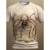 3D Spider Printed Men's T-shirt Summer Daily Casual Men's Loose Comfortable Short Sleeve Outdoor Street Men's Sports Short Sleeve Top