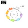 Cartoon Rainbow Candy Bear Ins Colored Gummy Candy Woman Bear Bounce Di Hip Hop Jelly Color Bracelet Girl Bracelet Zircon Gift