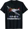 World War 2 P-47 Thunderbolt Fighter Airplane T-Shirt Size S-5XL