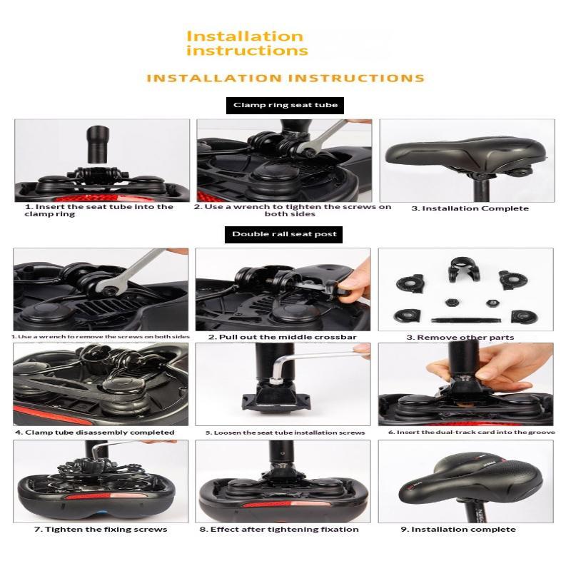 Women'S Men'S Absorbing Bike Seat Comfortable Thickened Super Soft Mountain Bike Seat Universal Bicycle Accessories