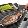 D2 BBQ Grilling Basket Foldable Large Grilling Rack For Barbecue Fish Portable Fish BBQ Grill Basket Anti-Scalding Grill Basket