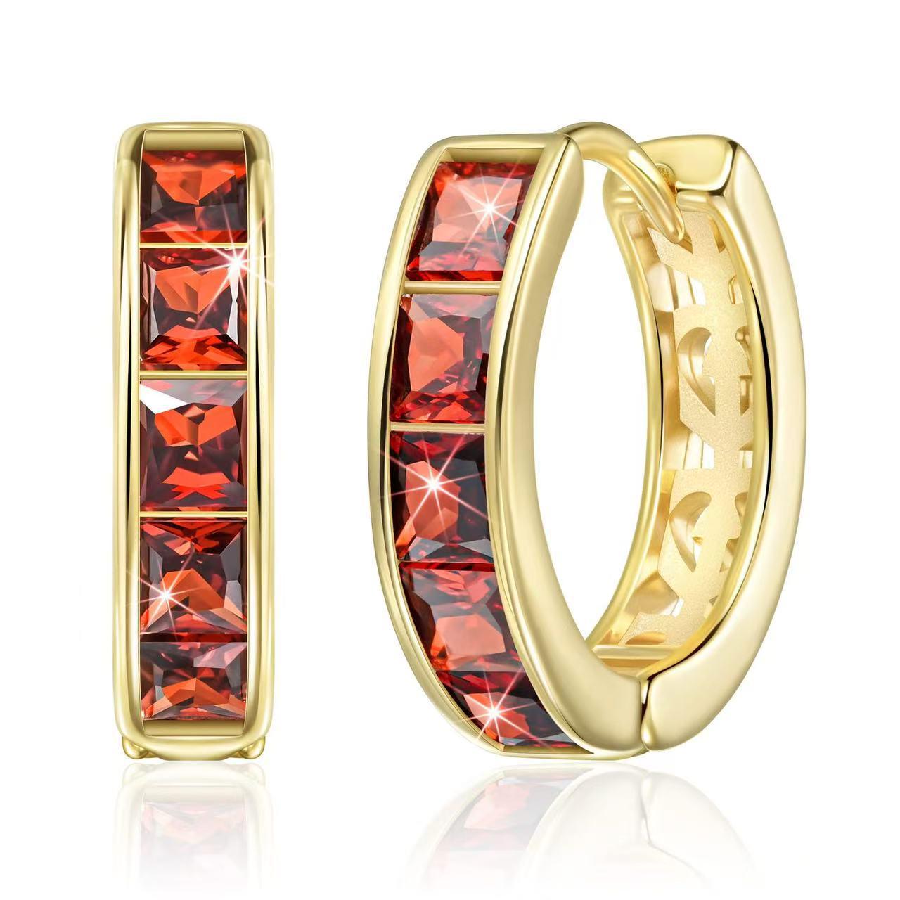 

Minimalist Zircon Hoop Earrings - Luxury Style with a Pop of Color