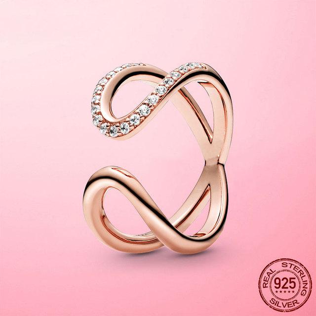 Pierścionek damski 2022 nowy srebro 925 błyszczące i polerowane linie palec serdeczny dla kobiet ślub biżuteria zaręczynowa prezent Anel