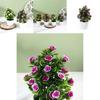 Hibiscus Flower Simulation 25pcs Round Small Potted Plants For Coffee Table Decoration And Photography