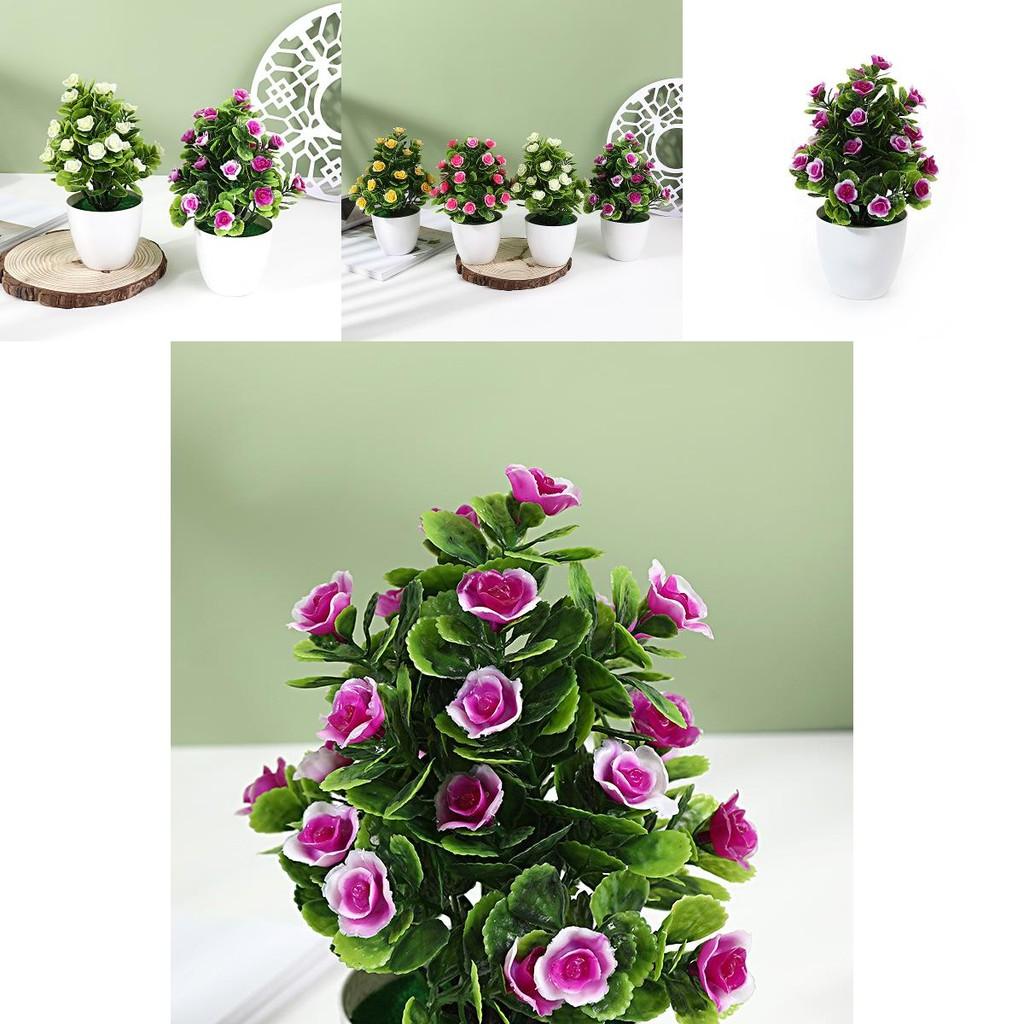 Hibiscus Flower Simulation 25pcs Round Small Potted Plants For Coffee Table Decoration And Photography