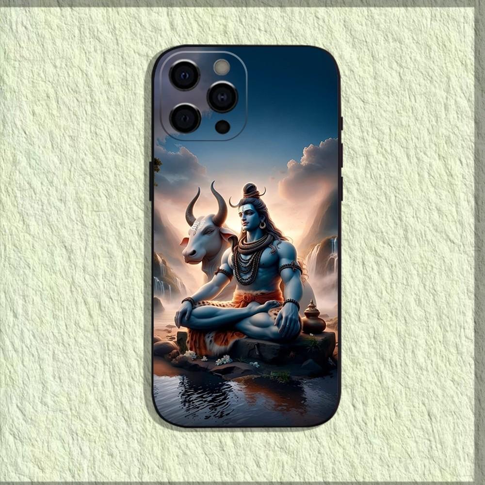 Lord Shiva Mahadev Of India Phone Case For iPhone 16,15,14,13,12,11,Pro,X,XS,Max,XR,Plus,Mini Soft Black Cover