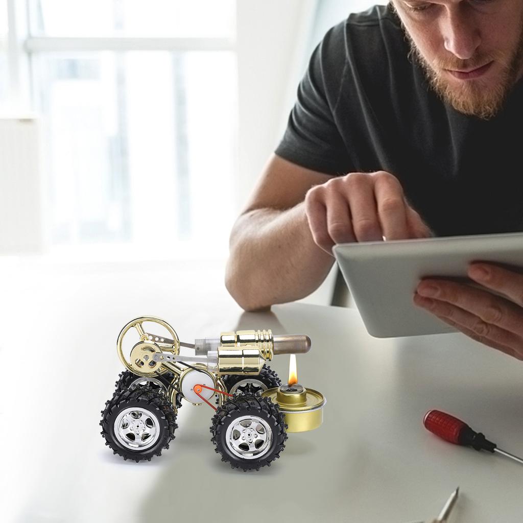 Stirling Engine Model Miniature Car Motor Educational Physics Science Experiment Toy Gifts