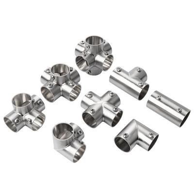 Connettore a T ad Angolo Retto in Acciaio Inossidabile 19mm-32mm Giunto Gomito Assemblaggio Telaio Fissaggio