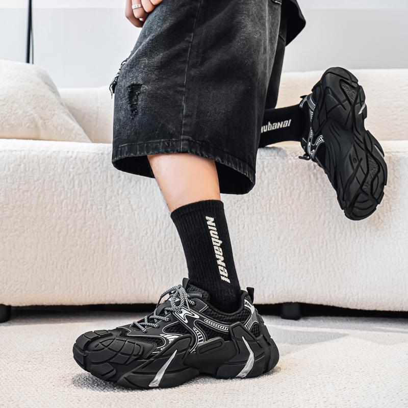New Fashion Men 's Four Seasons Comfortable Thick Sole Shoes Students BoysTrending Soft Sole Breathable Casual Running Sneakers