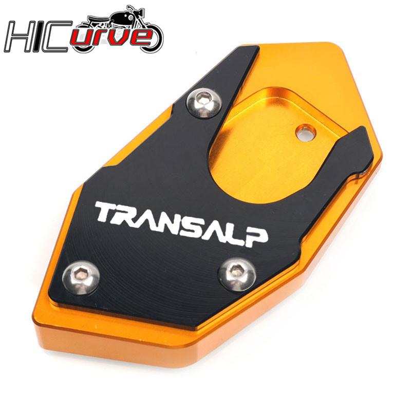 For HONDA XLV 600 650 700 TRANSALP / DOMINATOR NX 650 / FMX 650 CNC Kickstand Foot Side Stand Extension Pad Support Plate